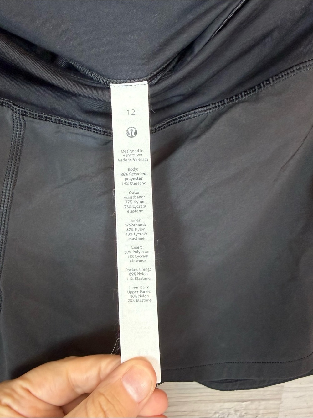 Lululemon Speed Up Low-Rise Running Shorts Black Size 12 Athletic 2.5” Inseam - Picture 2 of 5